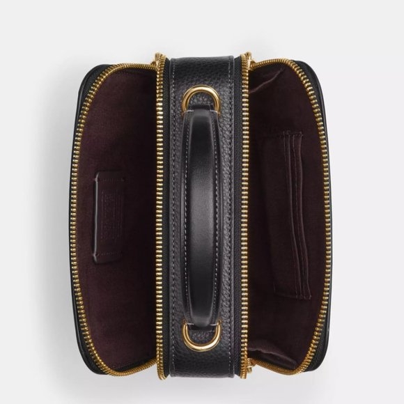 NWT COACH CQ047 Coach X Tom Wesselmann Box Crossbody Leather Black Multi - Picture 3 of 16